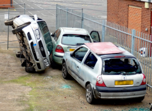 car wrecks after accident