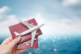 passport and airplane model